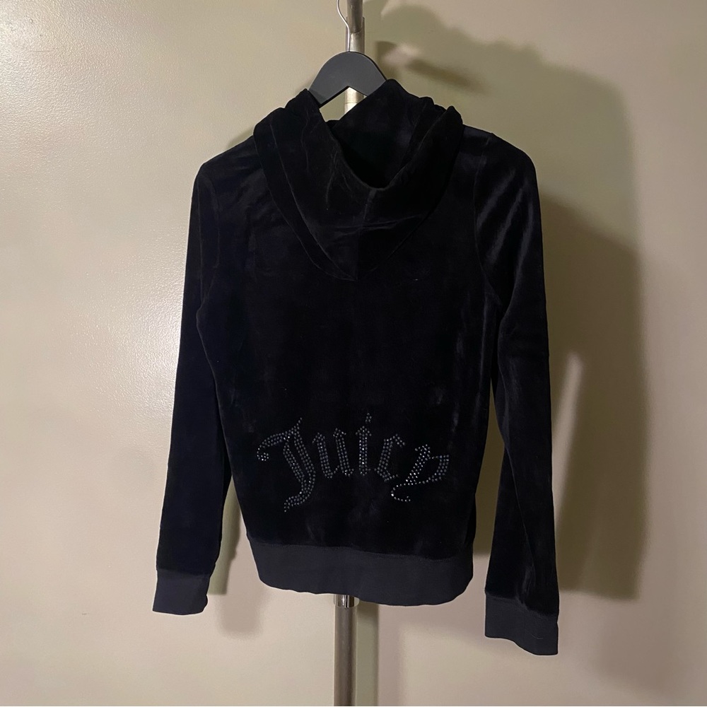 Juicy Couture Black Label Chic: Mirror Hoodie with Signature Gold Zipper